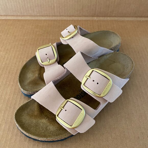 Birkenstock Arizona Big Buckle Nubuck Leather "Soft Pink" | EU 39, US 8-8.5 - Picture 4 of 7